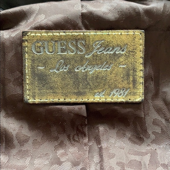 Guess | Jocelyn Leather Jacket Brown - Picture 7 of 7
